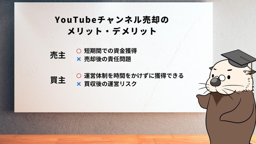 YouTubeチャンネル売却のメリットとデメリット